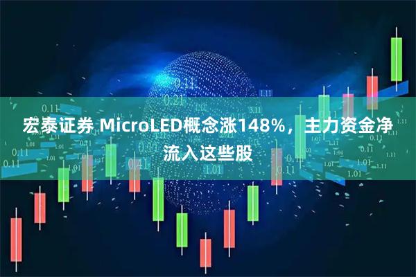 宏泰证券 MicroLED概念涨148%，主力资金净流入这些股
